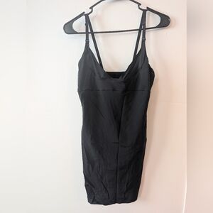 Flexees Maidenform Black Shapewear Slip Dress